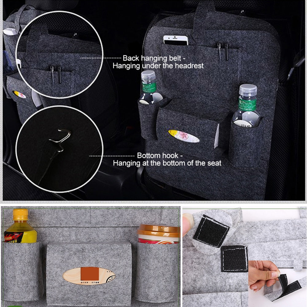 Sac de rangement multi-usage pour siège auto
